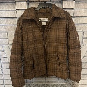 Plaid Columbia Puffer Jacket
